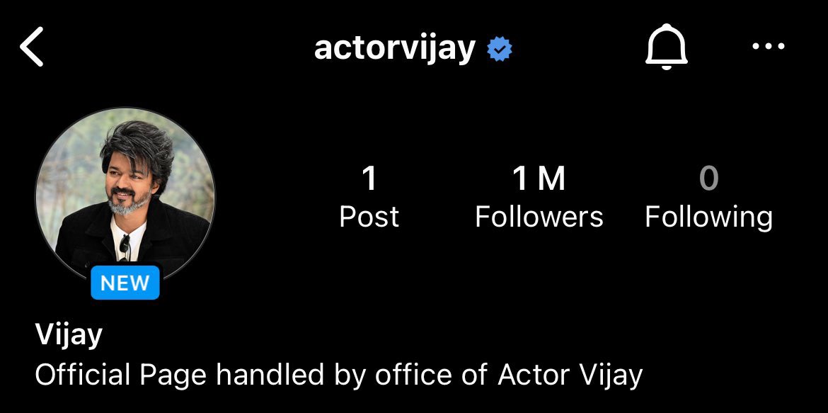 VijayFansFR's tweet photo. La page instagram de #ThalapathyVijay vient d’attendre les 1 Millions de followers en 97 min

Il devient la 3ème célébrité dans le MONDE à atteindre les 1 M en un temps record 

1 - BTS V - 43 Min
2 - Angelina Jolie - 59 Min
3 - @actorvijay - 97 Min
4 -  Moon Tae ill - 105 Min https://t.co/UaKx1m05Jv