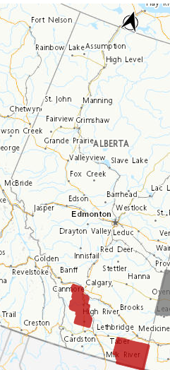511Alberta's tweet photo. ECCC Snowfall and Winter Storm warnings in effect for forecast areas. For location details visit: https://t.co/GcjbesMuLi (6:22am) #ABRoads #ABStorm https://t.co/CHxP2s8pEN
