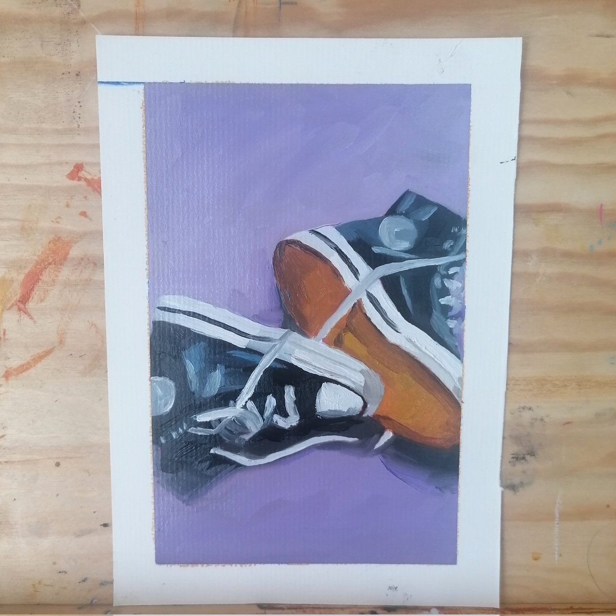 Day 29/30~ converse👟 very rushed one today as I plan my next series 😁 only one day left of my challenge!

Oil paint on paper//alla prima