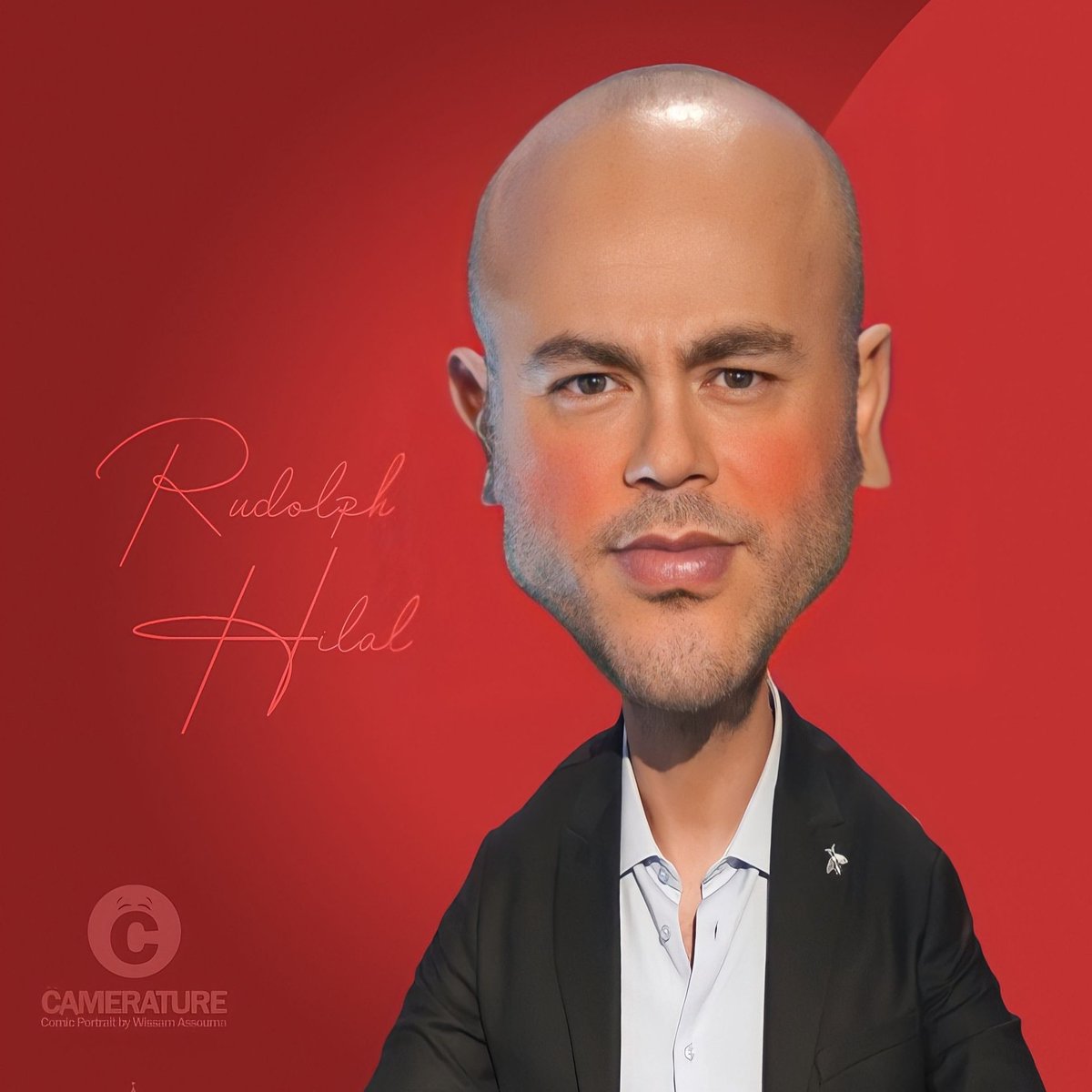 الاعلامي #رودولف_هلال #صوت_بيروت_انترناشيونال #كاريكاتور #تصميم #وسام_اسومة