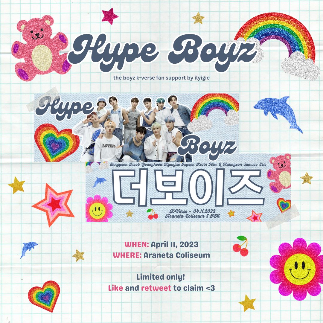 ilyigie's tweet photo. —— hype boyz 🌈👖🌷 
k-verse the boyz #tbz fan support
        by @ilyigie

       𖧷 like + rt
       𖧷 show proof on d-day
       𖧷 1:1, limited only!

see u in #kverseph, deobi friends 🫶🏻 https://t.co/ZD2sJpcveB