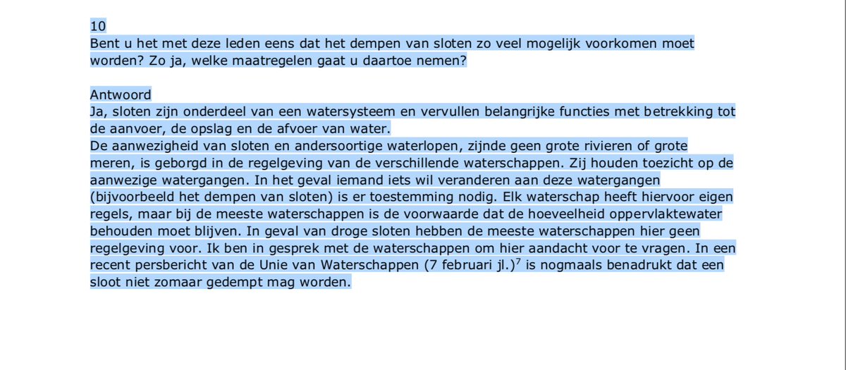 PvdD_EK's tweet image. Akkerbouwers dreigen massaal sloten te dempen om zo de verplichte #bufferstroken te omzeilen. Dit mag (uiteraard) niet zomaar, zo schrijft minister Adema in vragen hierover van onze fractie. 

#Waterschappen, het is aan jullie om dit goed in de gaten te houden.

#derogatie #mest