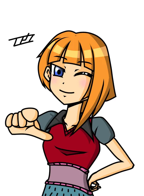 そういや女の子バージョン描いた事無かったなと思って 