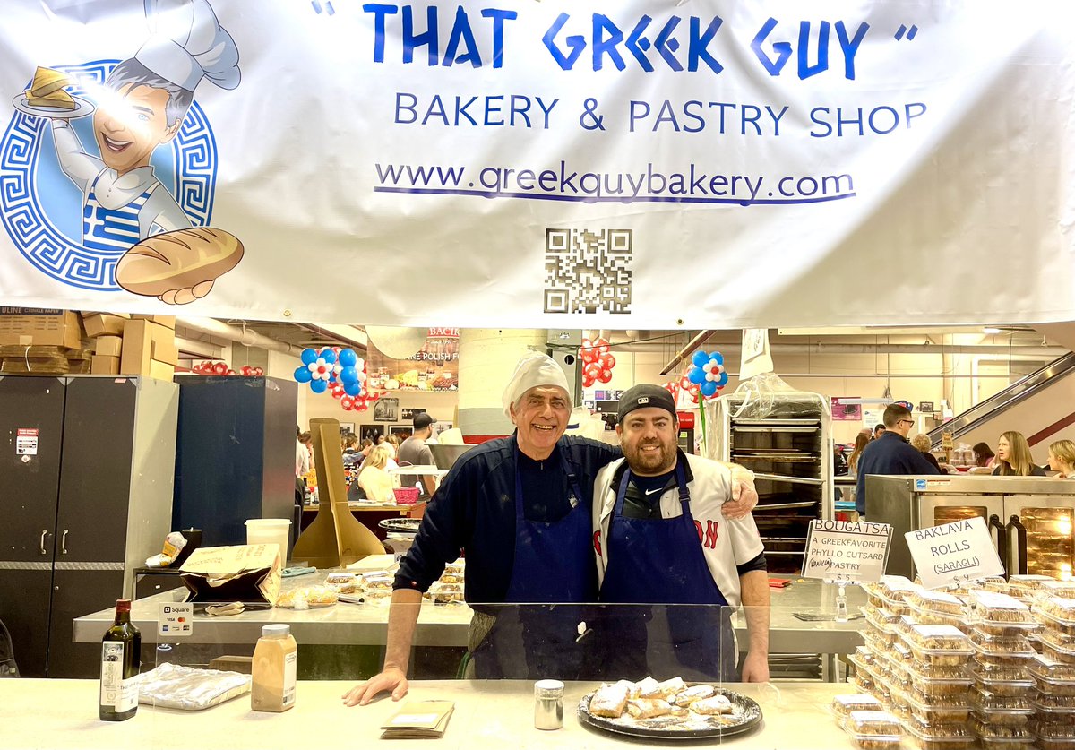 BuffaloFood's tweet photo. Never had bougatsa, Greek custard in folded phyllo, dusted with powdered sugar? The gods have smiled upon you this Buffalo day. For new @broadwaymkt vendor That Greek Guy has $5 bougatsa baked fresh onsite at 999 Broadway. See menu at https://t.co/AQ9p65UyTI #ThisIsGuildWork https://t.co/9Ih64onKQ1