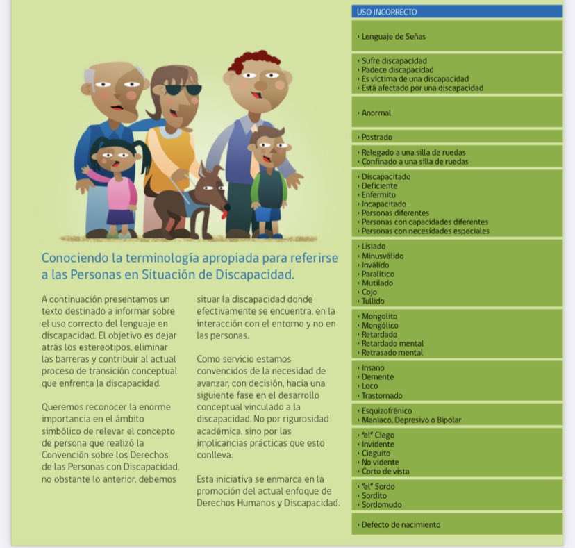 claudiaaldanas's tweet photo. Aprovecho de compartir este material sobre cómo se habla de discapacidad de la forma correcta.
No es capricho, es respetar los derechos de las personas con discapacidad. Material hecho por @senadis_gob hace muchísimo tiempo. Me impresiona que los medios aún lo desconozcan. https://t.co/ajrH8QM3XQ