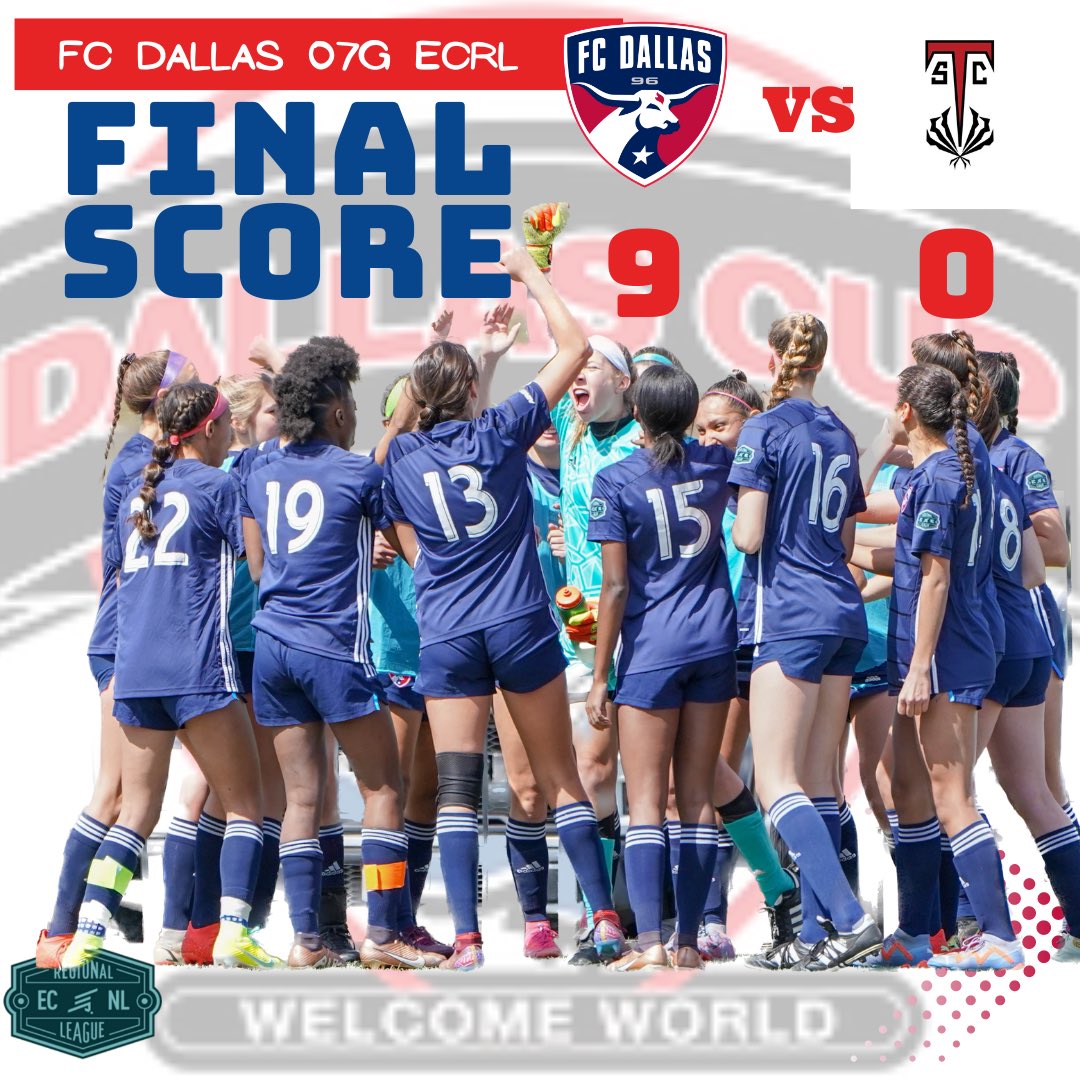FCDallas07gECRL's tweet photo. 👏🏻 Great job today! Rest up, ladies… big game tomorrow! 
 🅰️🅰️🅰️⚽️ @peytonvhayes 
⚽️⚽️⚽️⚽️ @Nat_Rivera_22 
🅰️⚽️ @EmmaTaylor2025 
🅰️⚽️ @soto_katarina5 
⚽️ @EmilyTeterud 
⚽️ @IsaSoccer8 
🅰️ Brooklyn Stilson https://t.co/4KWyCQ37oy