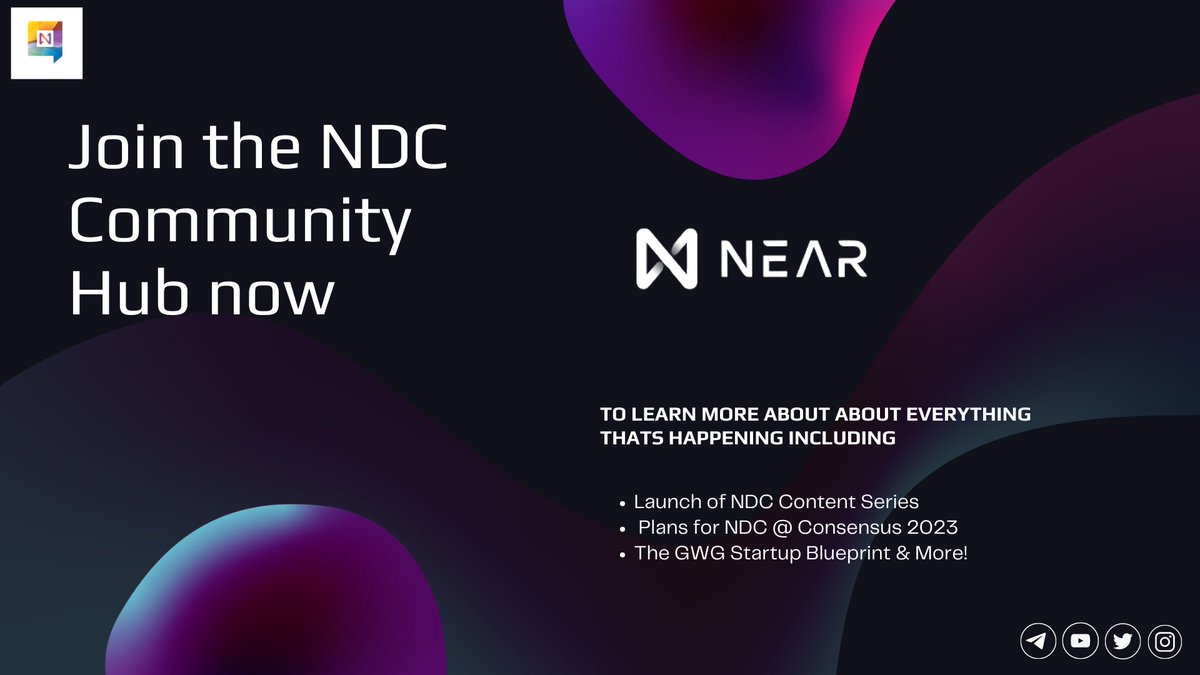 social_taskiffy's tweet photo. Join #NDC Movement to not miss out on any updates
Join our community now!!
https://t.co/kxwKvbsyfL
#NEAR #NEARistheBOS #talksonnear #NDC https://t.co/4ZDQkUKwxT