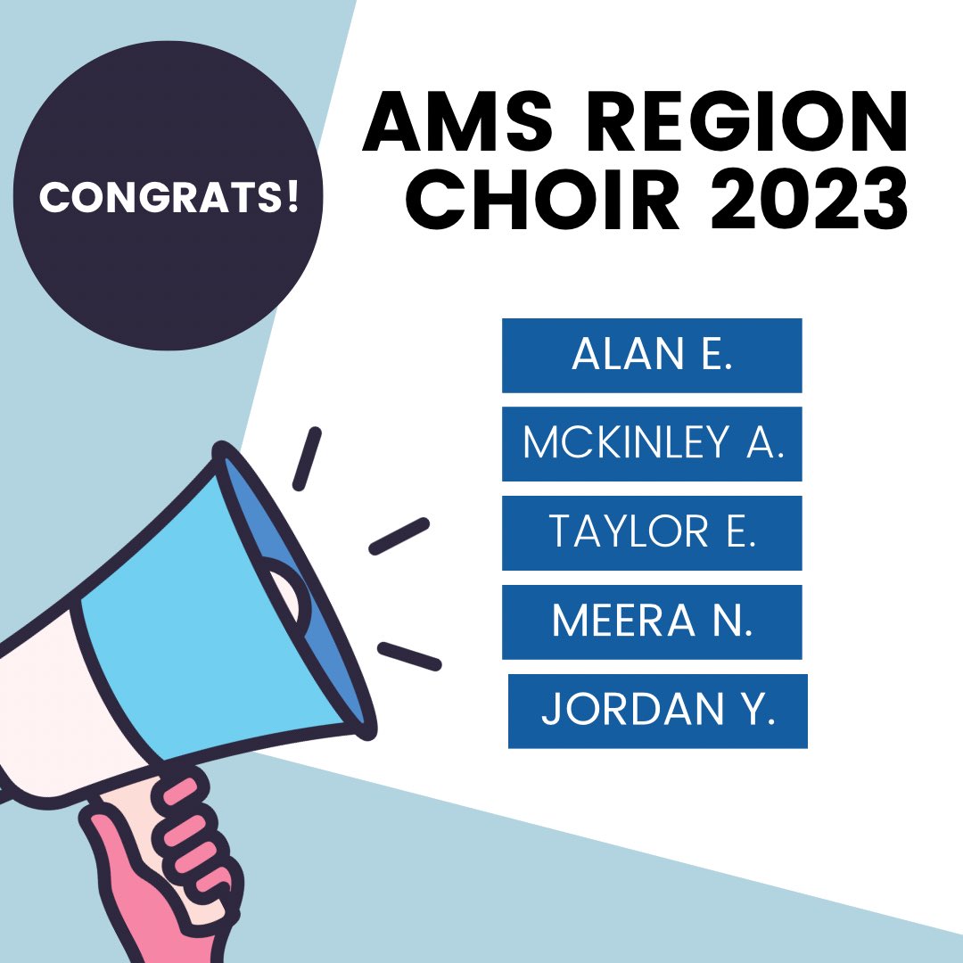 Congrats to our region choir students and all who auditioned!