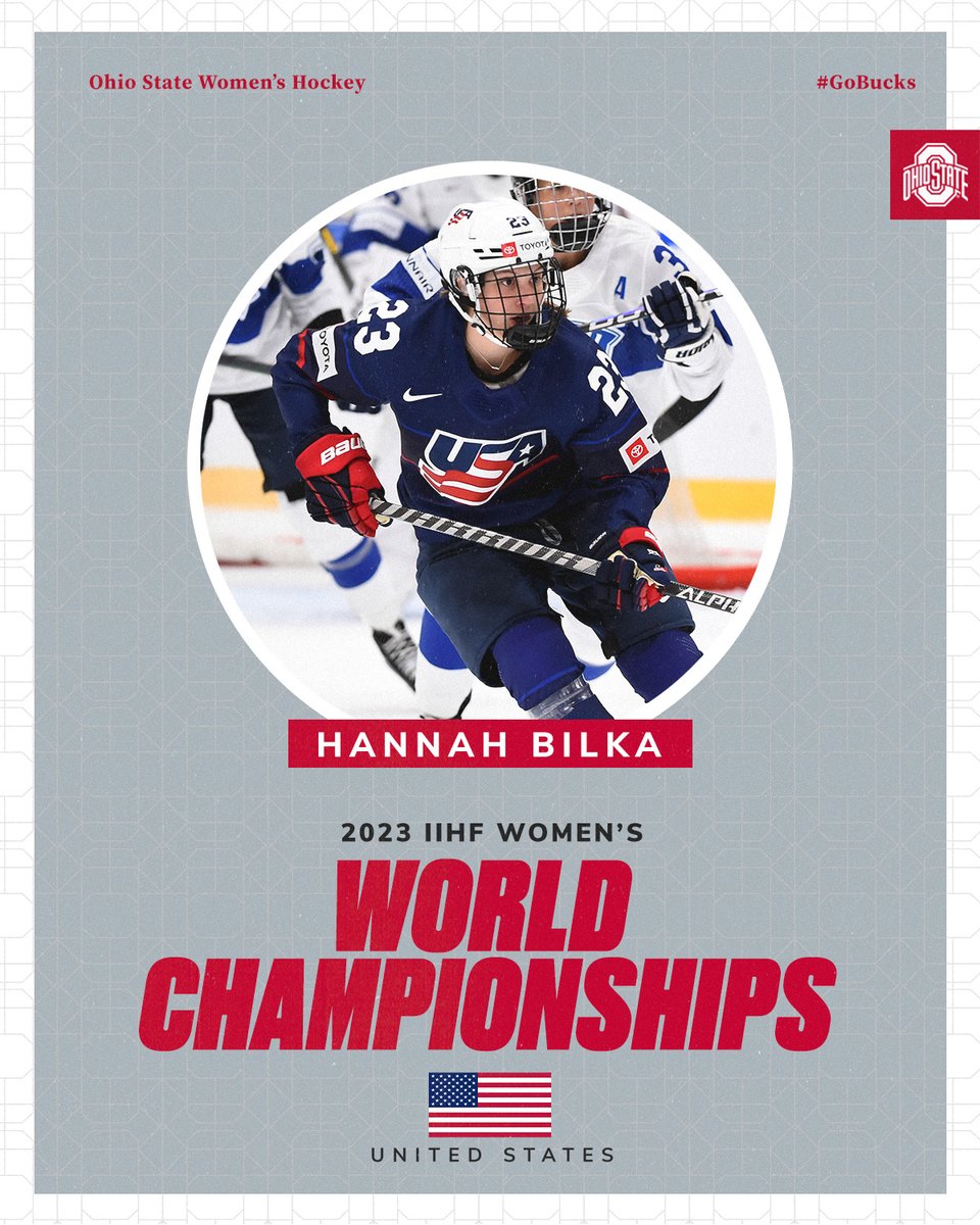 OhioStateWHKY's tweet photo. 2⃣ more Buckeyes are headed to the @IIHFHockey Women's World Championships! 

Congrats to @Cayla_barnes27 + @hannahbilka12 on earning a spot on the @usahockey roster 🇺🇸

#GoBucks https://t.co/CAlDc9Pirg