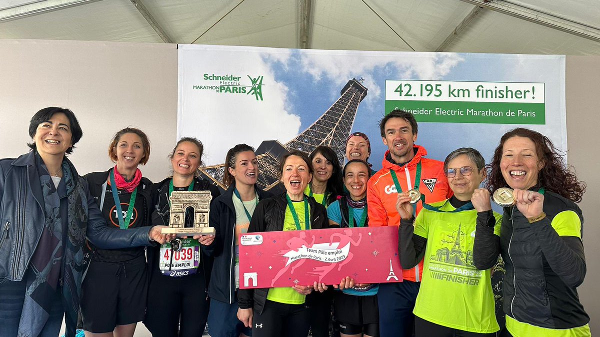 France Travail (@francetravail) on Twitter photo Bravo à nos collaborateurs et collaboratrices ayant couru le <a href="/parismarathon/">Schneider Electric Marathon de Paris</a> 2023 venant de toute la france, félicitations ! 🏅🏃🏻♀️🏃♂️🏃🏿♀️#AvecPôleemploi #ParisMarathon Bravo à nos collaborateurs et collaboratrices ayant couru le <a href="/parismarathon/">Schneider Electric Marathon de Paris</a> 2023 venant de toute la france, félicitations ! 🏅🏃🏻♀️🏃♂️🏃🏿♀️#AvecPôleemploi #ParisMarathon