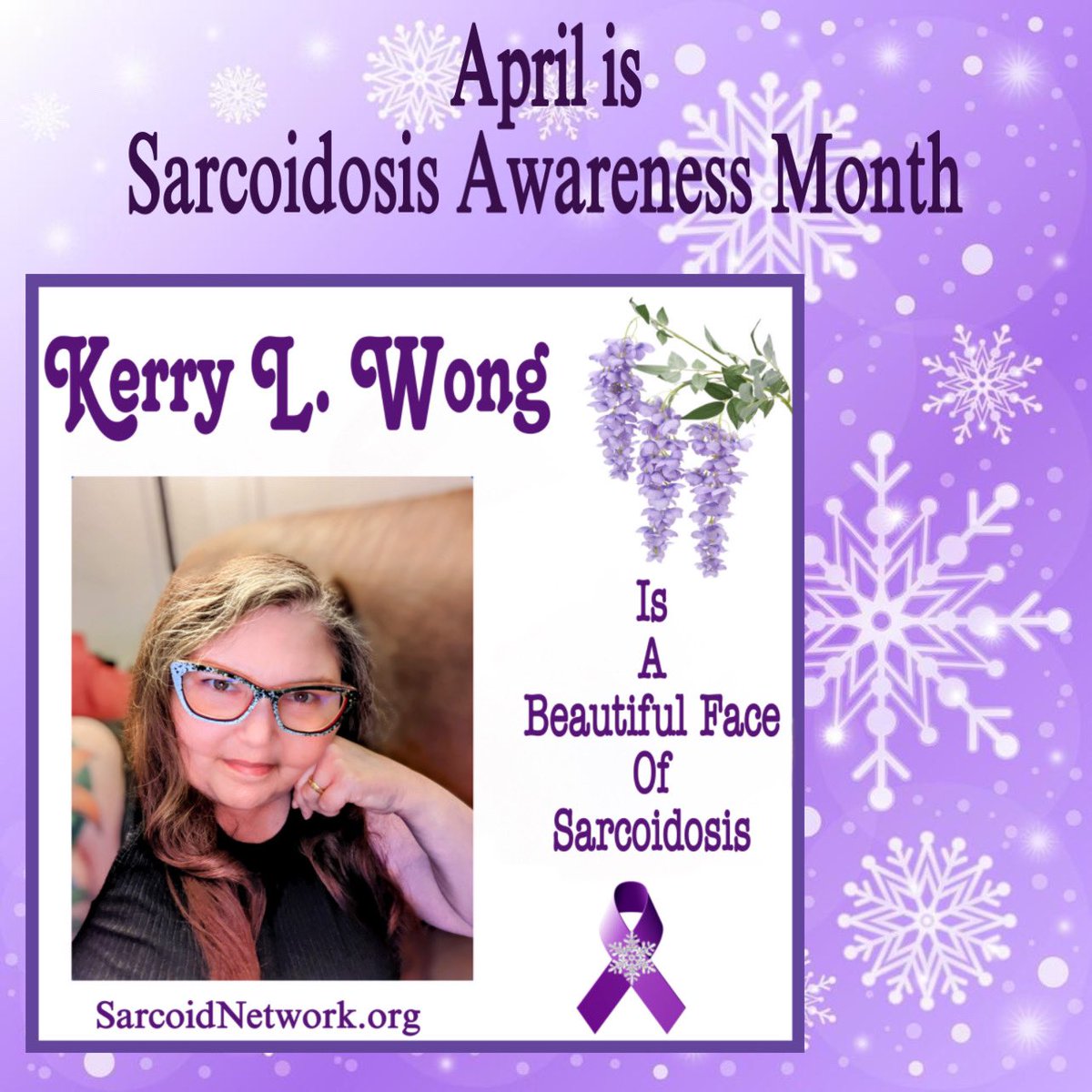Always an honor to be included in @Sarcoid_Network's #BeautifulFacesOfSarcoidosis campaign.

Share YOUR beautiful face: send a pic & quote/bio/message to SarcoidNetwork1@gmail.com.
~ 🦋
#SarcoidosisAwarenessMonth #SarcBeauty #SarcStories #SarcStrong