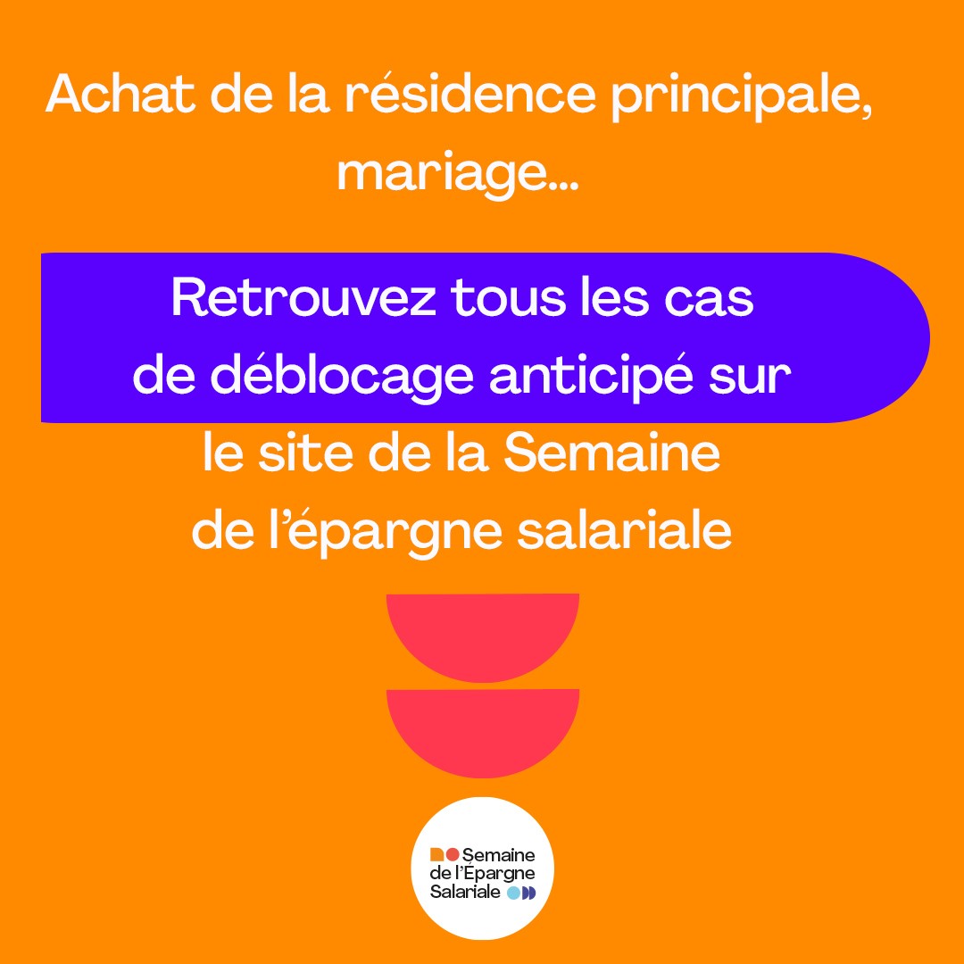 #SemaineES23 | 💰 Les sommes versées sur un Plan d’#épargne sont bloquées pendant une certaine durée :
5 ans dans le PEE et jusqu'à la retraite dans le PER collectif
🔓Il existe cependant des cas de déblocage anticipé.

Pour les consulter 👉bit.ly/3ZxGgG0
