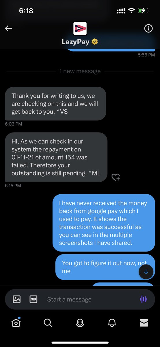 jayinprocess's tweet photo. @Lazy_Pay @CIBIL_Official Another example of efficiency. They check the amount is pending in their system. Who has to fix the system? @Lazy_Pay will they fix it? Clearly no. They had a year and a half a do it. https://t.co/tAT0qr4beO