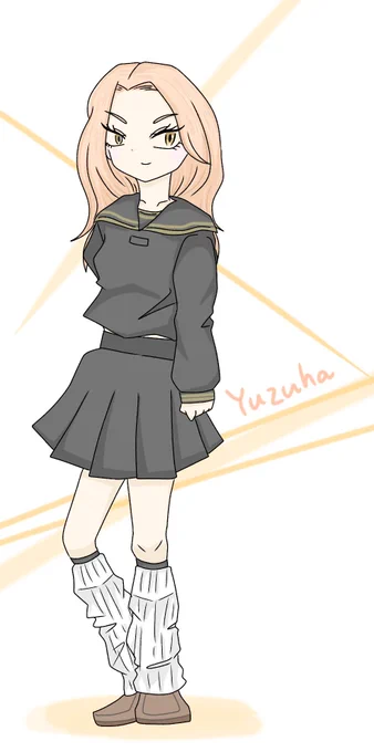 柚葉ちゃん塗りましたルーズソックス可愛い 