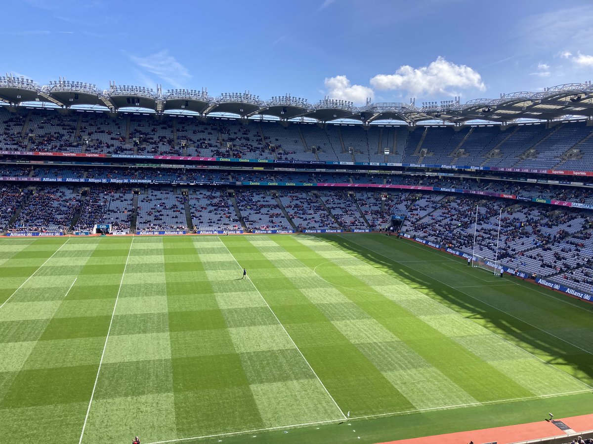 David O’Hanlon a lonely man in the opening stages at Croke Park.