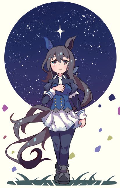 admire vega (umamusume) 1girl animal ears horse ears solo tail horse tail horse girl  illustration images