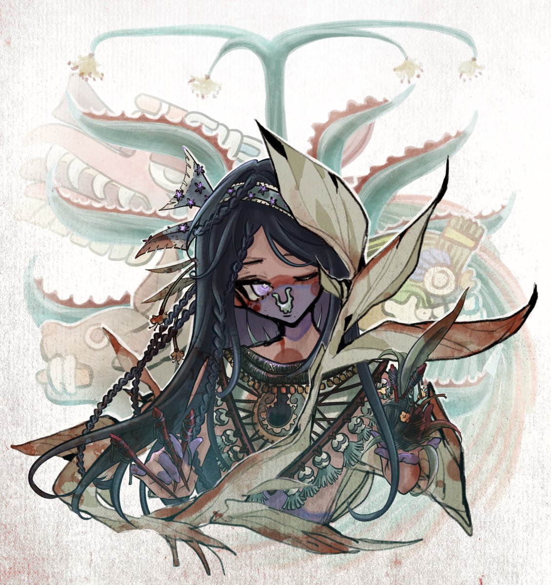 ikuinen_matka's tweet photo. #Mayahuel my heroine…My #agave mother forever…
#Ehecatl gave all beings the ability to love because of his love for you, yet the sacrifice you made because you loved him became an eternal pain in his heart.
#AztecGoddess #mesoamerica #Aztecs #myOC #mythology #characterdesign https://t.co/kFltAbHLrr