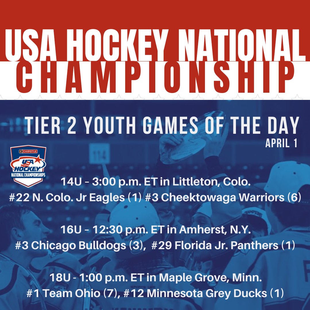 Tier 2 Youth Games of the Day results from the final day of pool play at <a href="/usahockey/">USA Hockey</a> Nationals