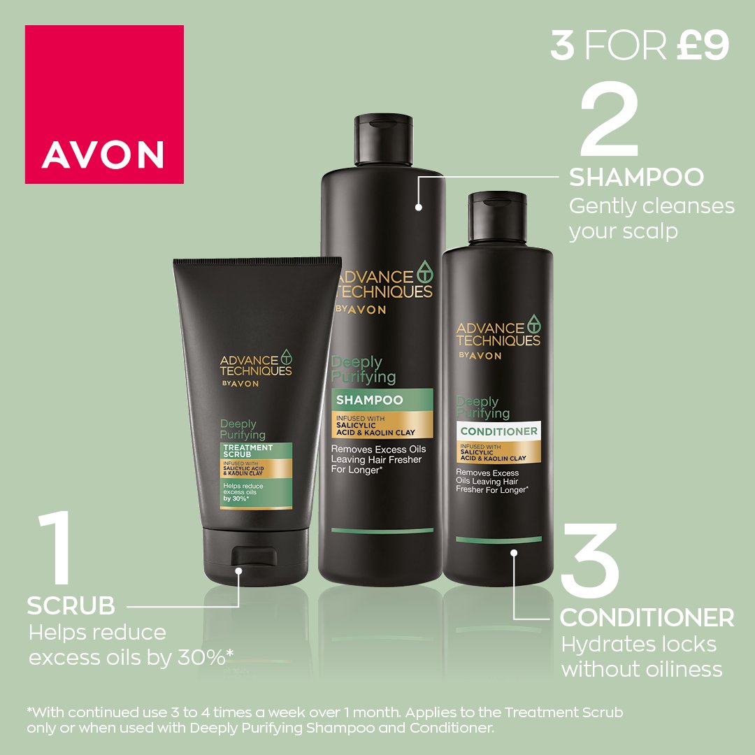 SassyLou31's tweet image. Hair wash day? Put it off with this collection. Including pre-wash scalp scrub, shampoo &amp;amp; conditioner starring salicylic acid &amp;amp; kaolin clay. It makes that 'just washed' feeling last longer 🙌🏽
#Avon #AdvanceTechniques #KaolinClay #SalicylicAcid
shopwithmyrep.co.uk/store/SarahLee…