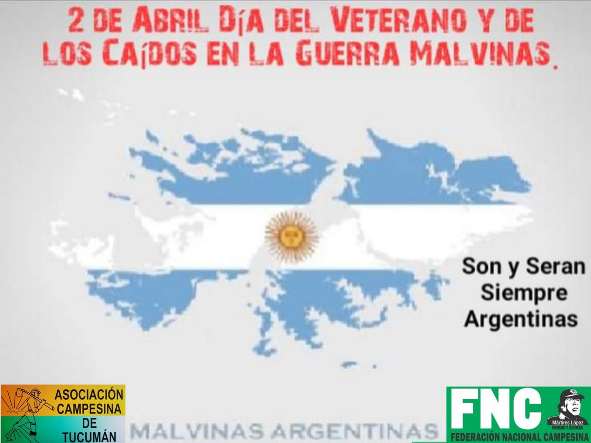 ACT_FNC's tweet photo. #2dAbril #1982-2023
#41Años
#LasMalvinasSonArgentinas
El 2 d abril d 1982 tropas argentinas desembarcaron en las Islas Malvinas con el fin d recuperar la soberanía q en 1833 había sido arrebatada x fuerzas armadas d Gran Bretaña.En Honor a los Heroes q dieron su vida . https://t.co/M5vfH8PNXV