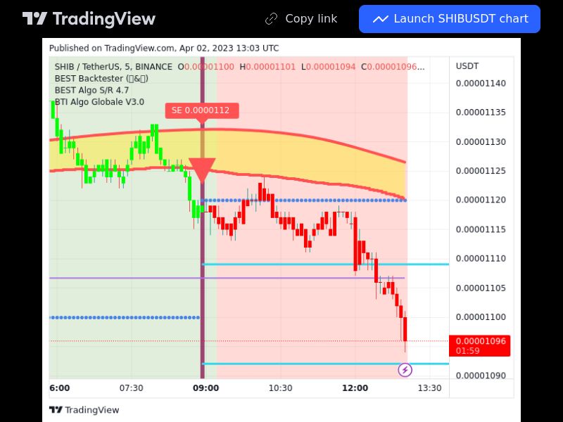 TradingView trade SHIB 5 minutes