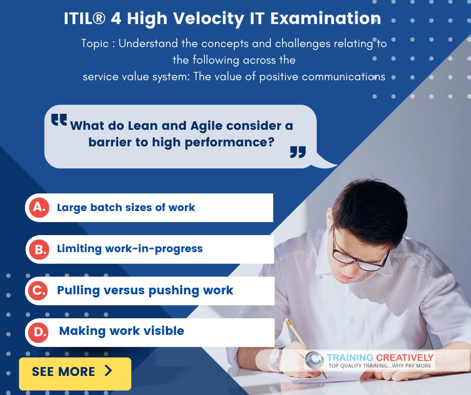 traincreatively's tweet photo. You surely did well on the first sample question. Carry on with the second one. Keep it up! 🙂 

#TrainingCreatively #TopQualityTraining #PeopleCert #AXELOS #ITIL4HVIT #onlinecourse #onlinetraining https://t.co/SKJgHKPkco