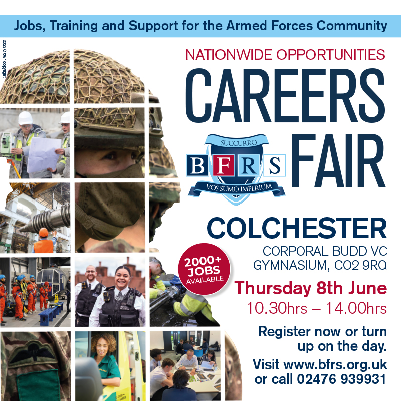_BFRS_'s tweet image. As one event ends another takes its place. We will now be building up to our next Careers Fair which will be held in #Colchester.🪖zurl.co/WYxu 
Be sure to register your attendance today

#BFRS #BFRSEvents #Face2Face #RoyalNavy #RoyalMarines #BritishArmy #RAF #Veterans