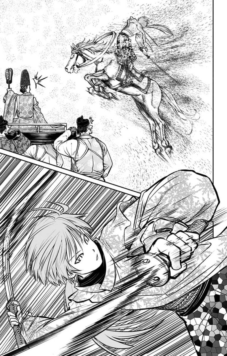 4/10(月)まで
#逃げ若 8巻分無料公開中❗️
https://t.co/uA945qw09U
本日の
担当が選ぶ名シーンは⁉️
川中島の戦いを
終わらせる吹雪の一撃‼️
あえて国司を生かすのが
この戦のポイント👍
第31話に収録!
ぜひご覧ください!!
#逃げ上手の若君