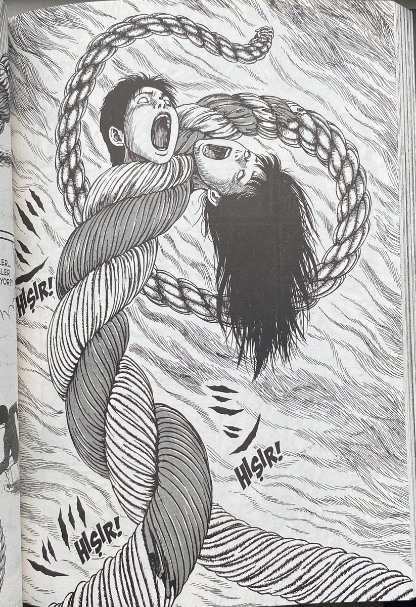 Uzumaki mangasının ilk cildini bitirdim. Bu Junji İto’nun hayal gücü ne böyle ya kafasında neler dönüyor. Çizimler anlatılanlar gerim gerim gerdi. Rahatsız oldum tadım kaçtı bir huzursuzluk bastı beni 😵‍💫😵‍💫😵‍💫😵‍💫😵‍💫😵‍💫