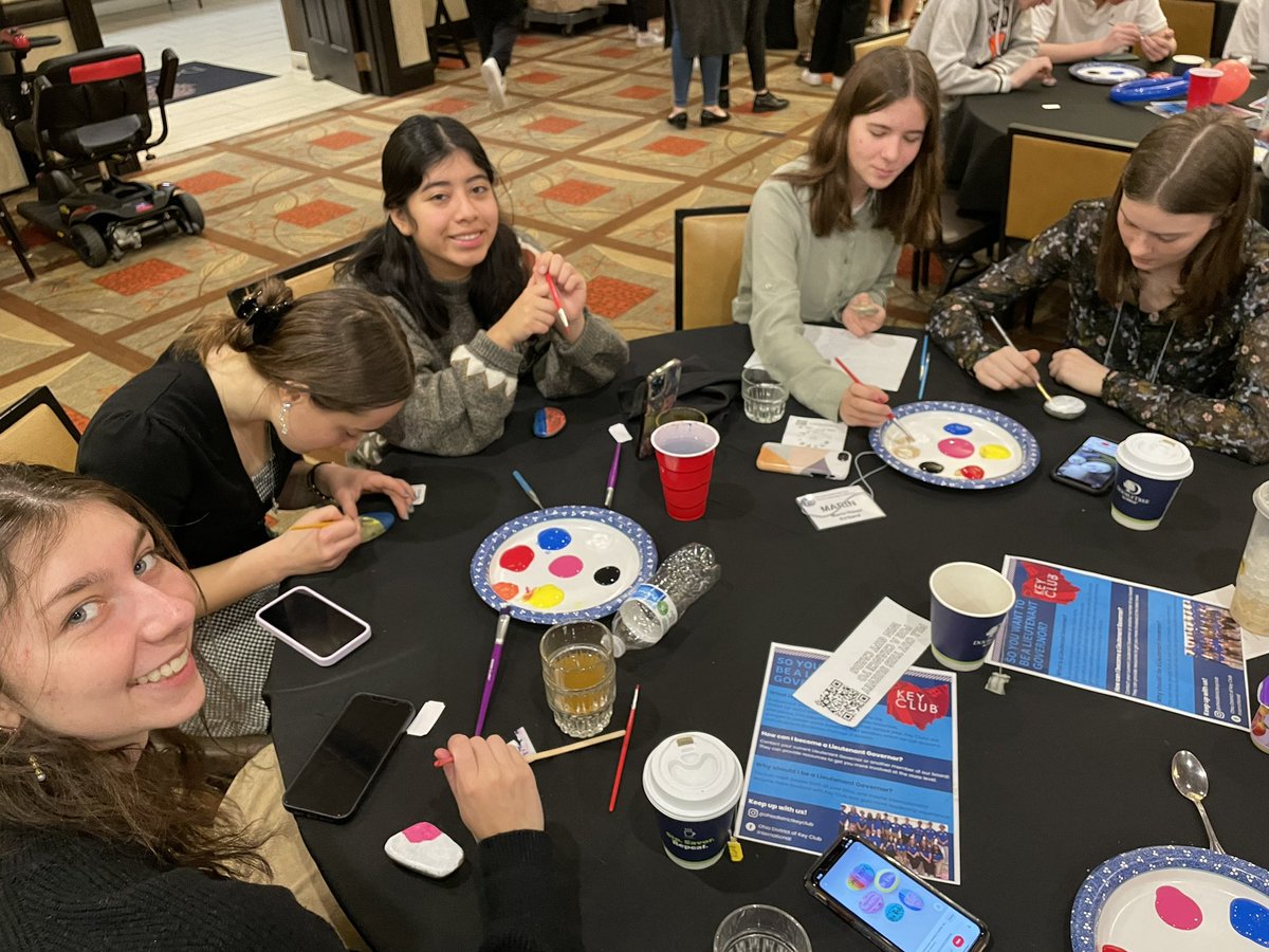 <a href="/OhioKeyClub/">Ohio District of Key Club International</a> Painting kindness rocks! Look for these rocks when you go hiking in Pen Glen or Chapin! #hornetpride #ohdlc