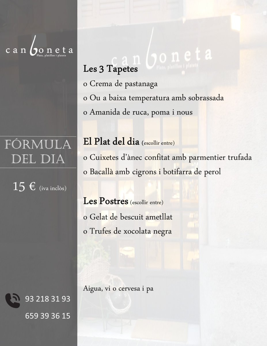 La Fórmula del dilluns!!!
Bona setmana!!!