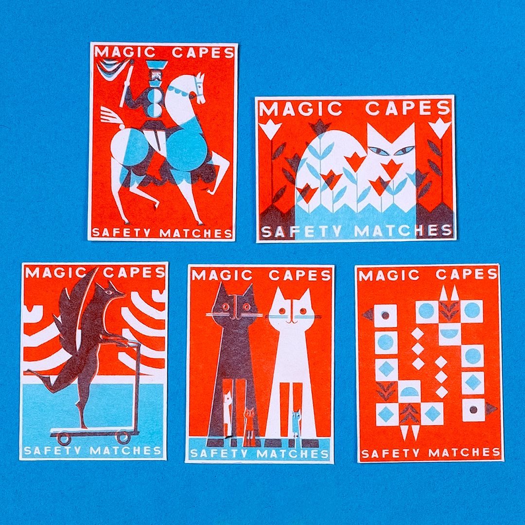 lesleybarnes's tweet photo. Still have some of our matchbox mini riso prints left! 14 mini prints in a little matchbox by me and @therezarowe 

https://t.co/dK2LcSOrT1 https://t.co/SXZ3ckoZFp