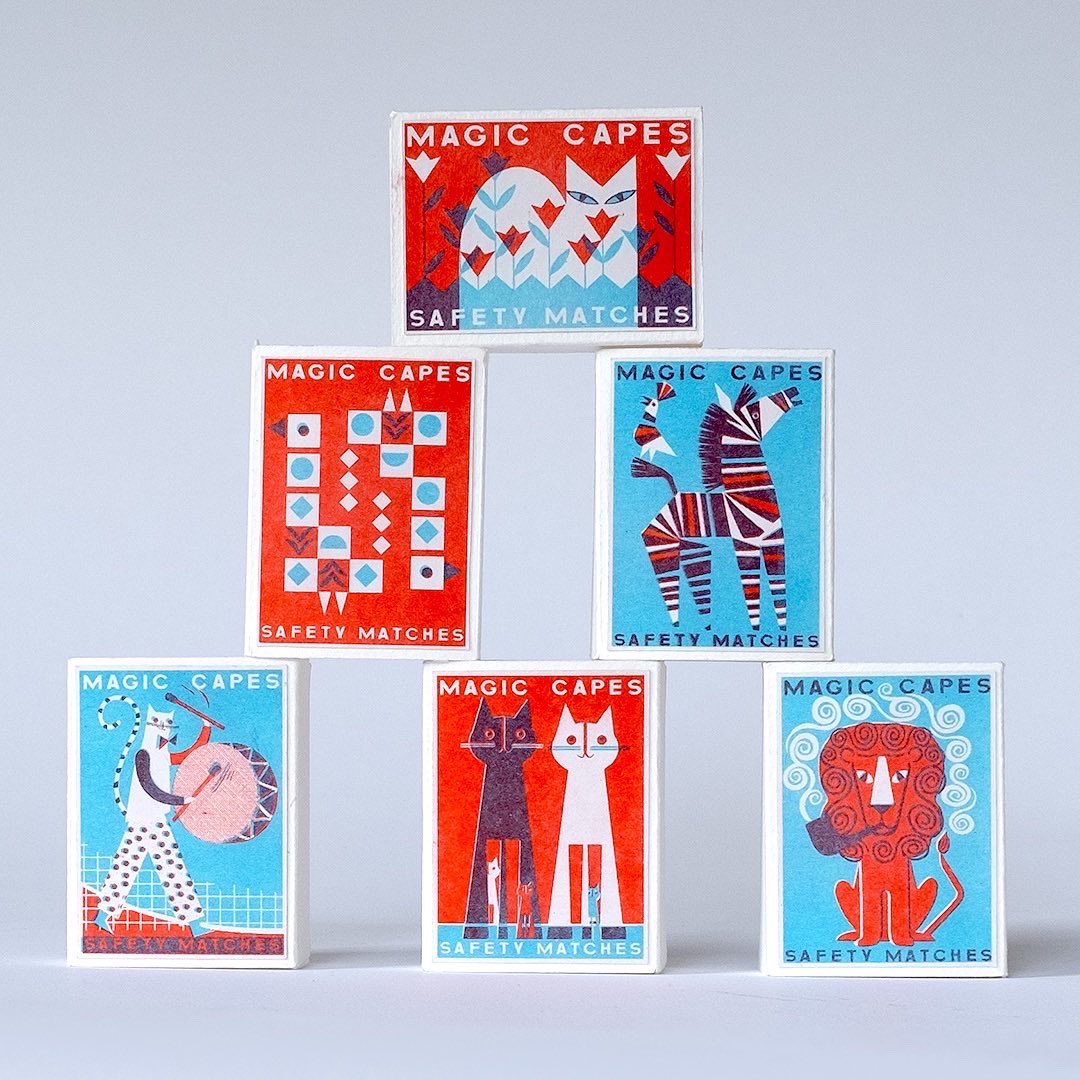 lesleybarnes's tweet photo. Still have some of our matchbox mini riso prints left! 14 mini prints in a little matchbox by me and @therezarowe 

https://t.co/dK2LcSOrT1 https://t.co/SXZ3ckoZFp