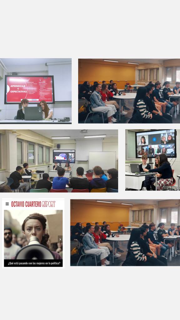 Nuestros reporteros de la revista digital, Octavio Cuartero Report, han participado en una reunión online con otros centros de educación secundaria de toda España con el objetivo de compartir experiencias y seguir aprendiendo como redactores.