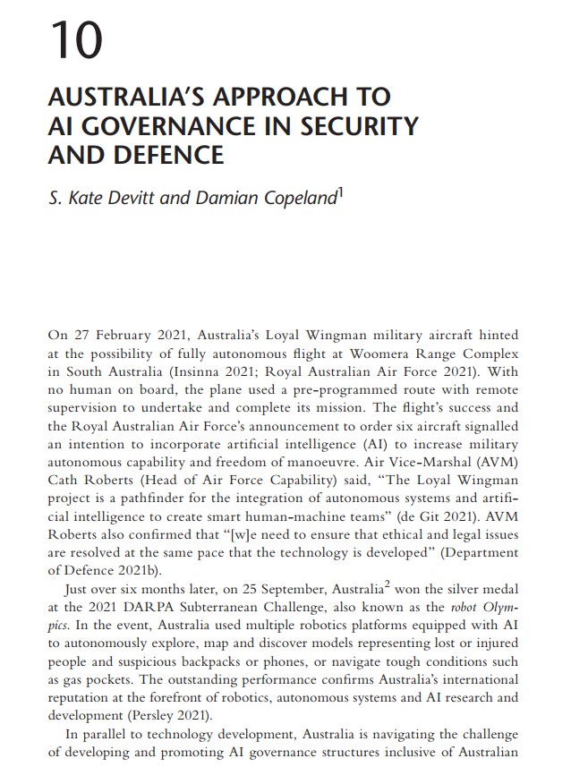 Our new book, 'The AI Wave in Defence Innovation' is ready for order (20% discount code AFL02). lnkd.in/gZb_TEAZ 10+1 chapters on AI and future warfare by core group of experts, incl. @Simona_Soare @zoemsl @ccansu @Dr_JMRickli @TateNurkin @sambendett @skdevitt