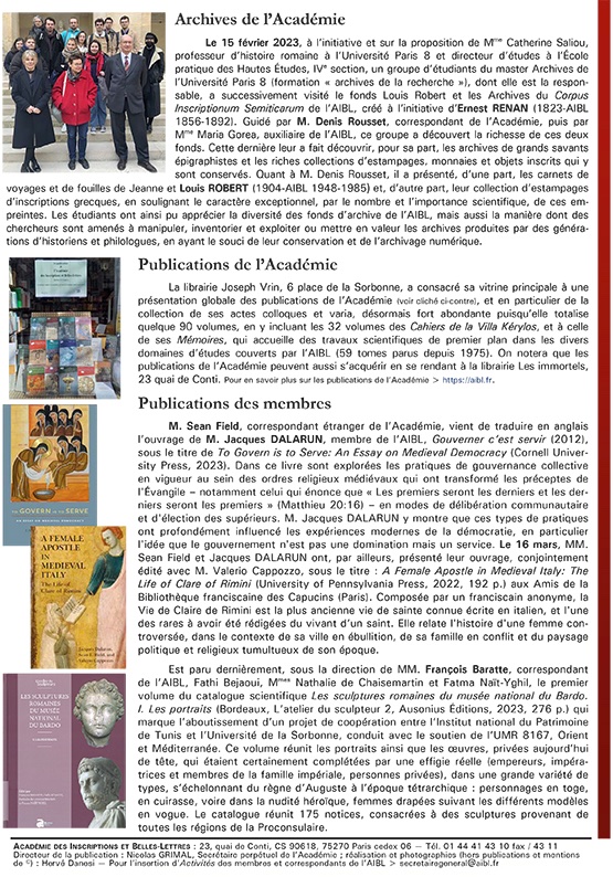 Académie des Inscriptions et Belles-Lettres tweet media