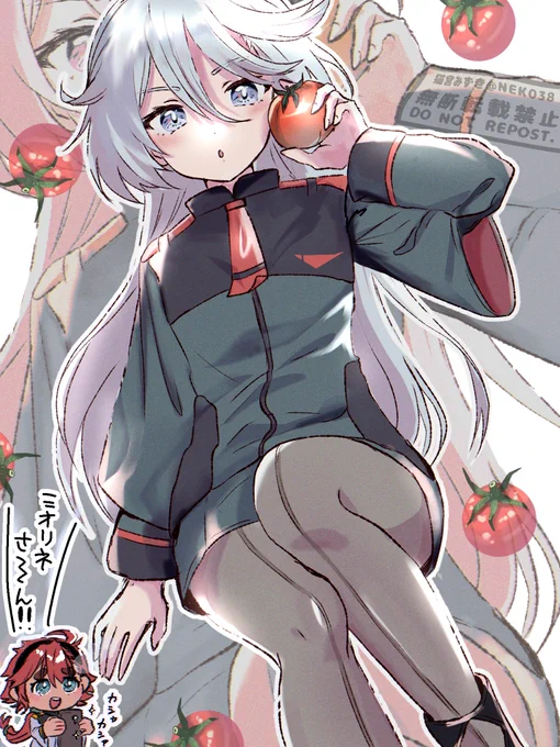 ミオリネとトマト撮影:スレッタ#水星の魔女 