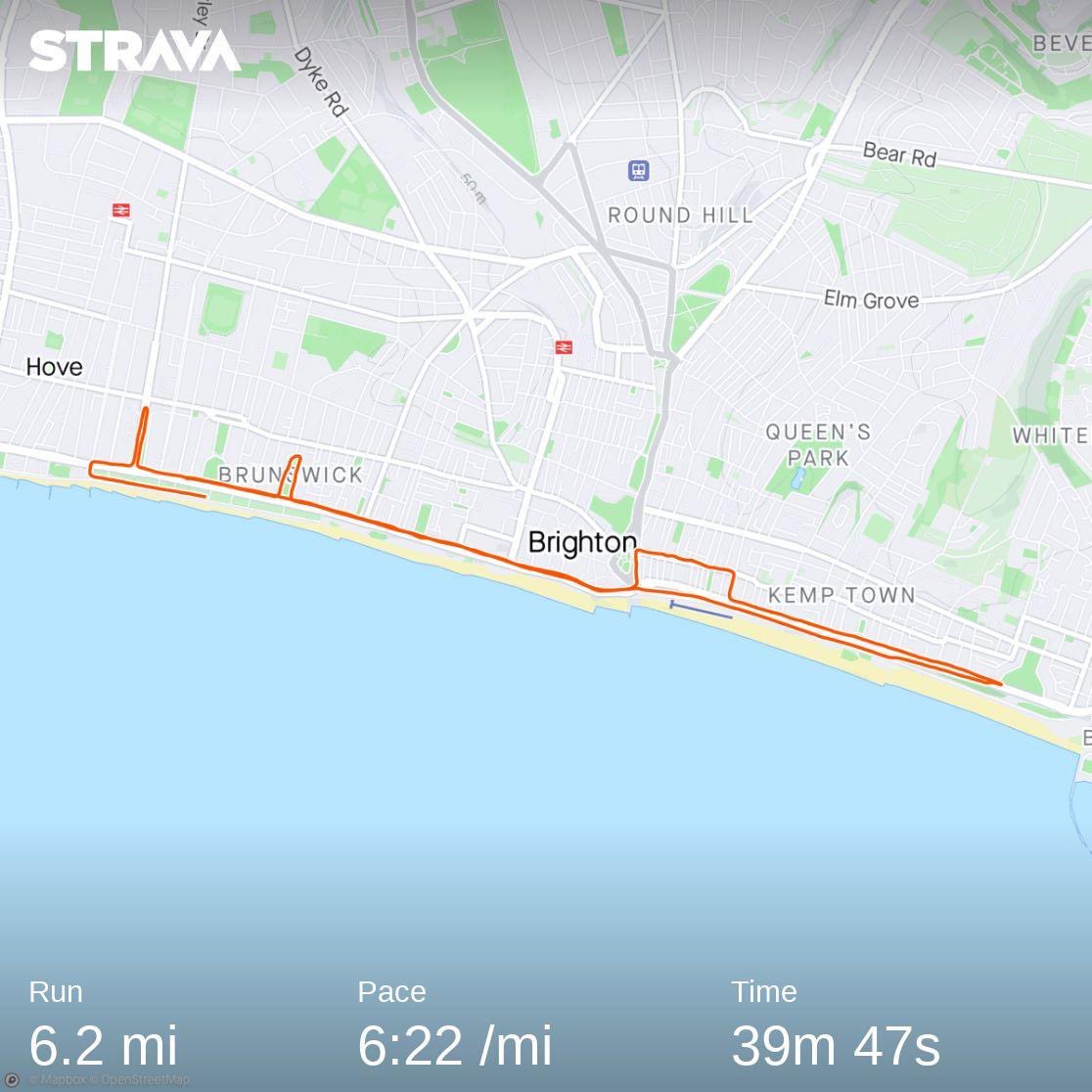 Michael_J90's tweet photo. Training for Manchester has been a slog so to be able to go out and just race for once was fun. Clearly the hard work pays off as I went sub-40 for the 1st time #HHCJ #Brighton10k #ukrunchat https://t.co/eNU7YVow1y