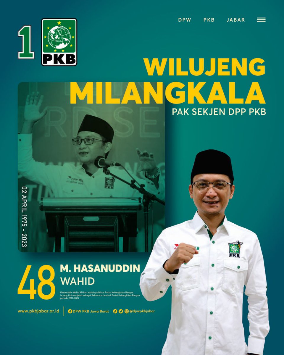 dpwpkbjabar's tweet photo. Wilujeng Milangkala Pak Sekretaris Jendral DPP PKB @EmHasanuddin 🇲🇨🇲🇨🇲🇨🇲🇨
#pssi #gusmuhaimin #cakimin #emhasanuddin #syaifulhuda #komisix #pialaduniau20 #israel #palestine #muhaiminiskandar #pkb
@dpp_pkb @cakiminow @emhasanuddin @syaifulhooda @ajam_acep_jamaludin https://t.co/rCzGtNnYq9