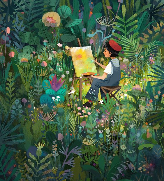 Offer the world wonder. Make a gift of beauty. Remind someone there is so much magic to be found if they'd only look. Respond in kindness. Treat with tenderness. When this becomes our reality, how much more compassionate will this world be?
(art by Dung Ho)