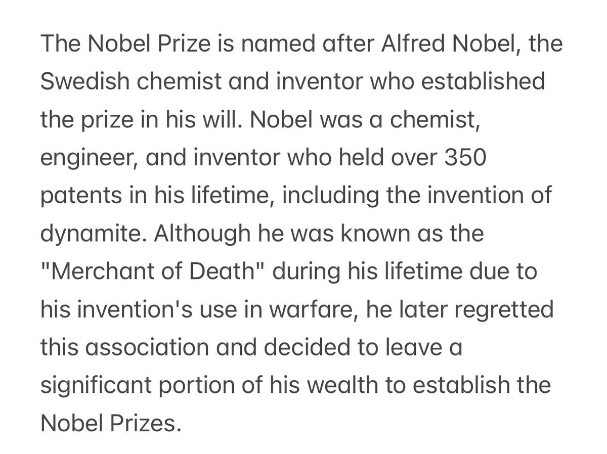 Why is the Nobel Prize called like that?!
#mariecurie #alberteinstein