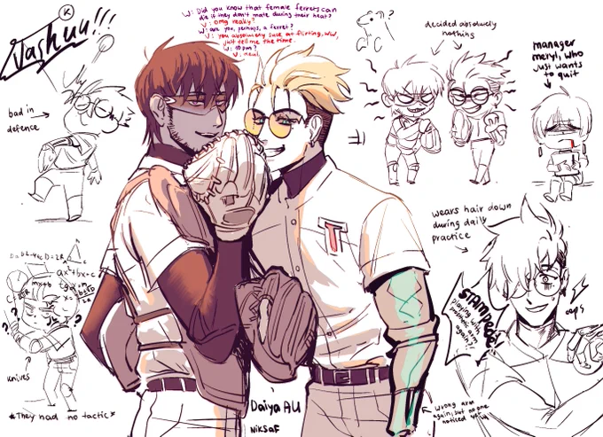 #trigun #trigunstampede #daiyanoa
Vashwood are, in fact, miyusawa coded
Warm up before doing actually important stuff…, I literally fell down the stairs with leg after surgery and couldn't draw from pain, but it subsided a bit, so I'm back to drawing. Daiya aus is my thing 