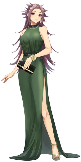 今日展示していただいた隼鷹ドレスmodeです～約1年前の絵なので今より拙いところもありますが!ドレスの質感描き込むのが楽しかったです 