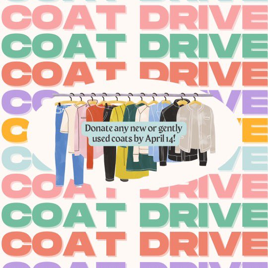 STUDENT-ATHLETE AMBASSADORS: New or gently used Coat Drive starts this week. Clean out those closets &amp; give to those in need.