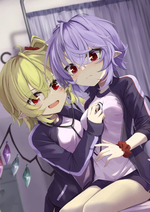 【Skeb】フランに心音聞かれるレミリア(体操着ver.) #レミリア・スカーレット #東方 #レミリア #東方Project #フランドール・スカーレット  