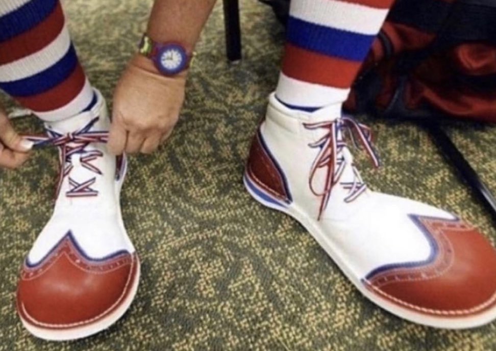 Putting my shoes on in the morning to go to work and make more slides that will end up in appendix