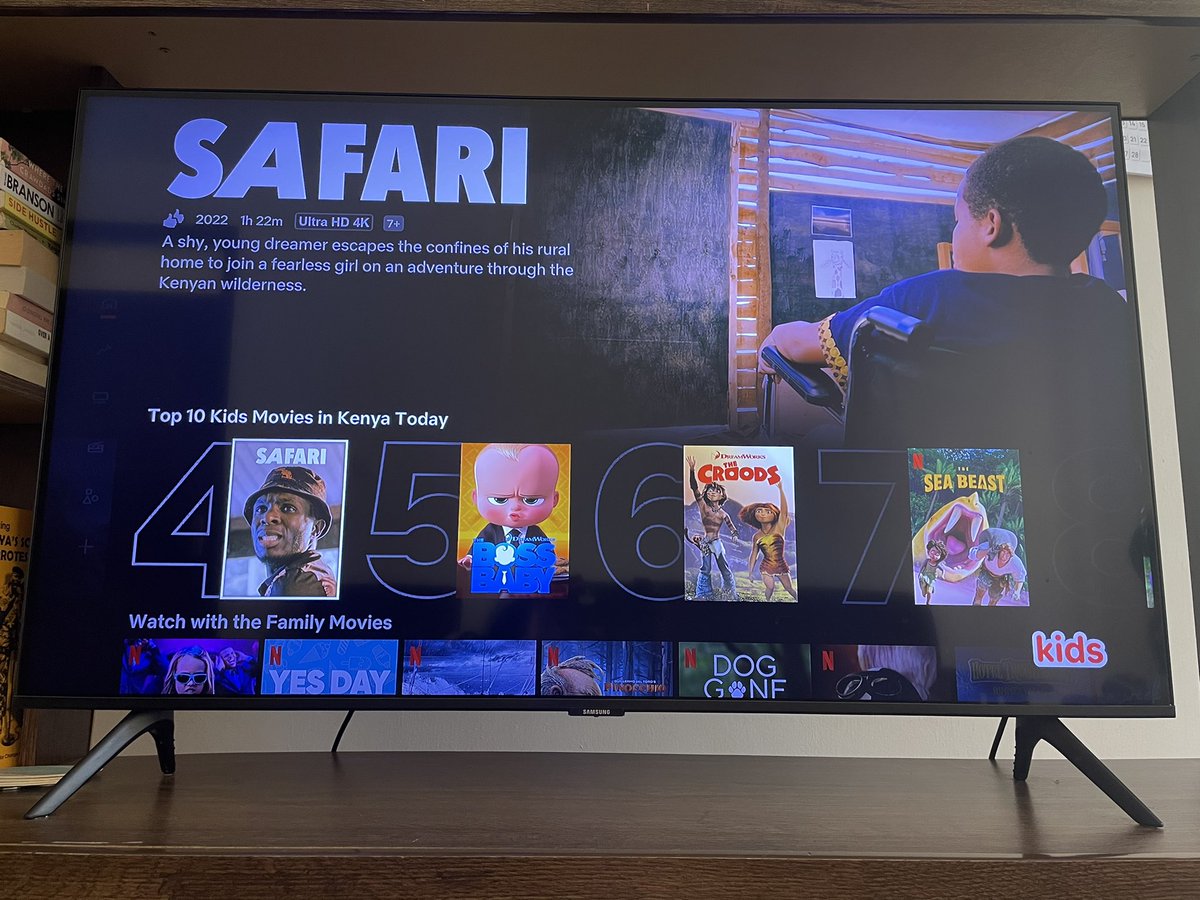 Our movie is currently no. 4 in the Top 10 Kids Movies in Kenya today. If you haven’t watched, consider it for your Sunday family viewing! Thank you for watching! <a href="/NetflixKE/">Netflix Kenya</a> <a href="/kenyafilmcomm/">Kenya Film Commission</a> <a href="/magicalkenya/">Kenya Tourism Board</a> <a href="/kwskenya/">Kenya Wildlife Service</a>