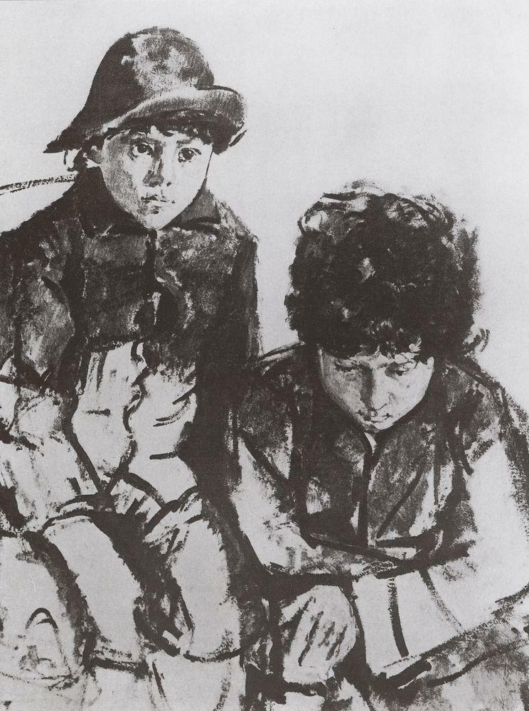 Serov's Children. Yuri and Sasha, 1904 #valentinserov #serov wikiart.org/en/valentin-se…