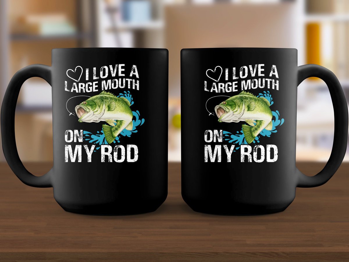 Fishing mug I Love a Large Mouth on My Rod mug | fishing gift | fisherman gift | fishing lover gift 
etsy.me/3TZMLQA 
#myrod #fishing #husbandgift #funnymug #fishingcoffeemug #fishinggifts #funnyfishingmug #giftfordad #fathersdaygift #atticfairy