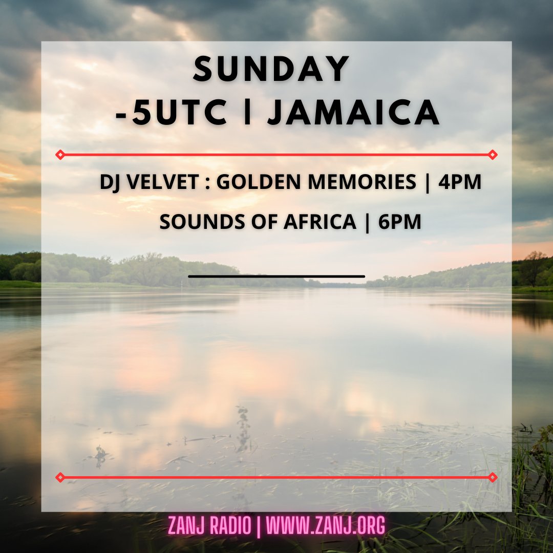 Vibrations coming up today #Sunday on <a href="/ZANJRADIO/">ZANJ RADIO</a> zanj.org -5UTC Jamaica local time

#World #Music #Radio #Jamaica